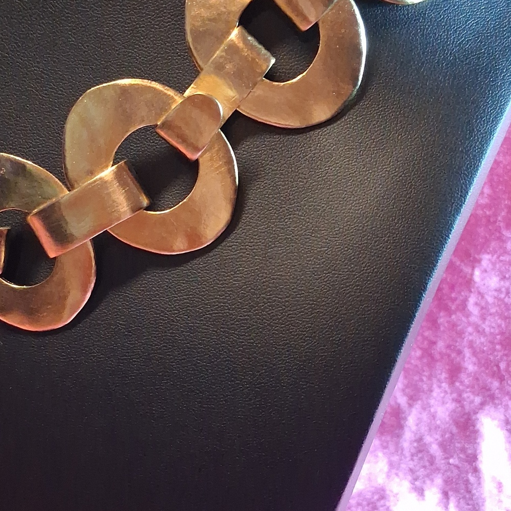 Brush Gold Statement Necklace - image 2